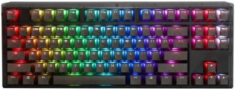 Ducky One 3 Tkl Aura Clear Black Hotswap RGB Tiro duplo PBT teclado mecânico Cherry MX Brown