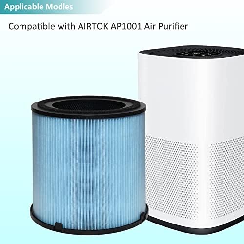 Filtro de substituição Lhari AP1001 compatível com o purificador de ar Airtok AP1001, parte da peça AP1001-RF, sistema de purificação