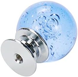 O botão de geesatis lida com 6 pcs bolhas coloridas, o armário de cristal puxa alças para armário de armário de gaveta, com parafusos
