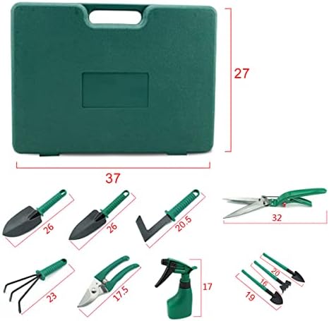 Conjunto de ferramentas de jardinagem, Kennedich 10pcs kits de jardinagem para serviço pesado, ferramentas manuais de jardim de aço