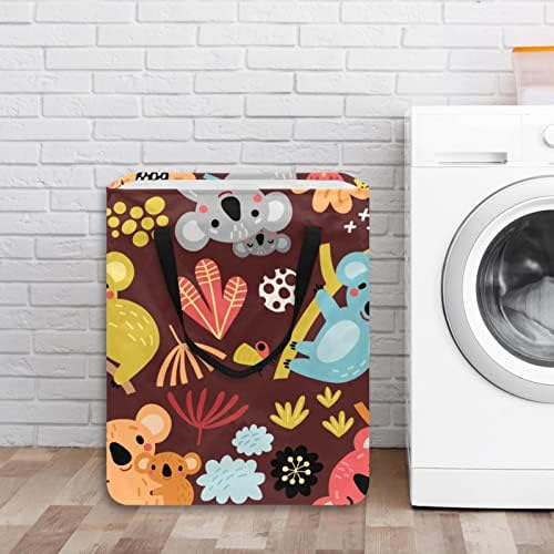 Cute Koala Baby Print Print Collapsible Laundry Horse, 60l de lavanderia à prova d'água de lavagem de roupas de roupas de roupas para o quarto