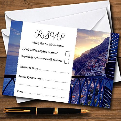 Cartões de RSVP personalizados da Costa da Costa Amalfitana