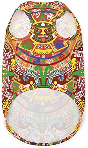 Camisetas de cachorro do calendário asteca