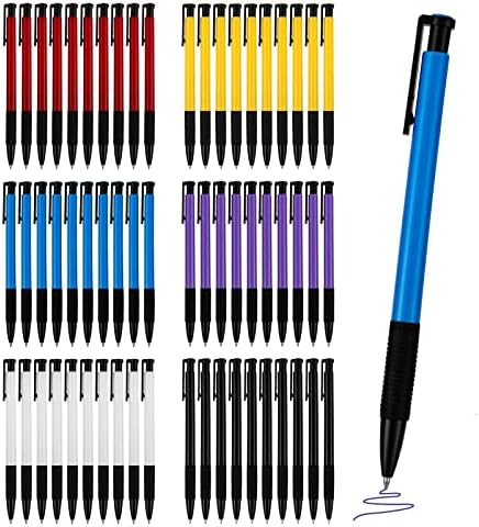 CANTA DE BALLPO RETRÁVEL COMIX 60, caneta de caneta Bulk Blue tinta Ponto médio de 0,7 mm, canetas de escrita suave, canetas de ponto