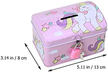 NUOBOTETY UNICORN Piggy Bank Kids Coin Bank Tinplate Metal Money Banco dinheiro Caixa de moedas Jar para crianças Presentes de crianças