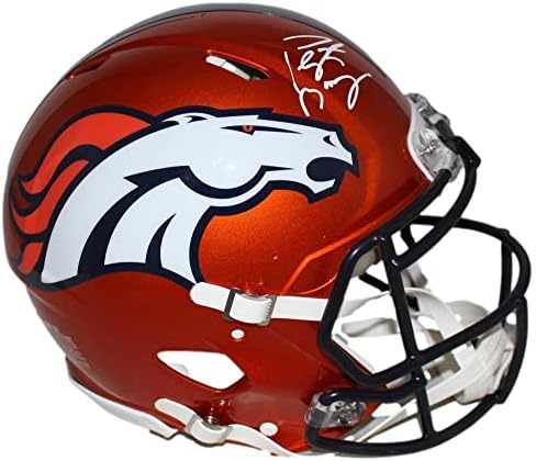Peyton Manning assinou Denver Broncos Authentic Flash Speed ​​Helmet Fan 34249 - Capacetes NFL autografados