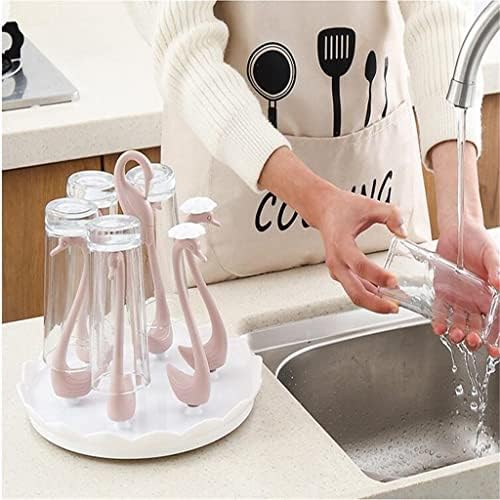 Jahh Glass Water Cup Rack Spin automaticamente o Drainboard Secy Dreyner Caneca de Plástico Stand Stand Home Kitchen Storage Organizador