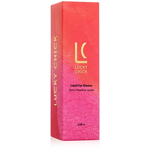 Lucky Chick Liquid Shimmer Eyeshadow - Quartz rosa rosa brilhante - Gel de mistura natural para uso do dia todo - Fórmula Free Paraben & Cruelty