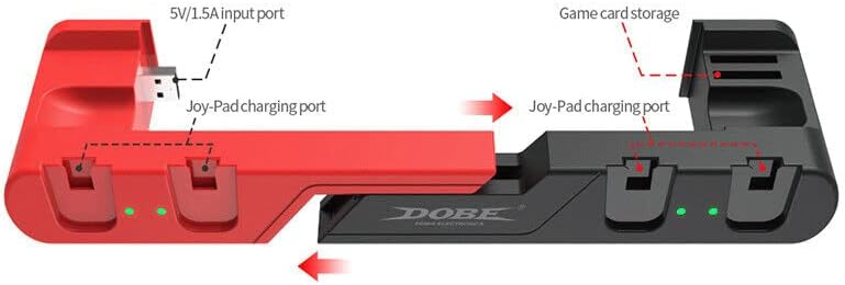 TECKEEN CARREGADO DOCK GamePad Charger Stand Dock para Switch para Joycon L/R Handles