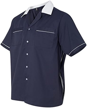 Hilton Adult Unissex Legend Bowling Shirt Navy/White
