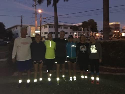 Alta ciclagem refletiva e meias de corrida - segurança noturna