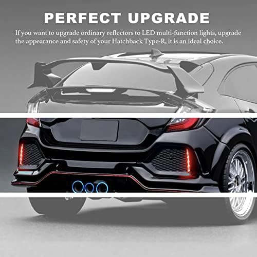 LED LENS BLACK LENS LENTS TRASEIRA BUMPER FIX Para 2017 2018 2019 2020 Honda Civic Hatchback tipo R 16-18 ou Si sedan de 4 portas como lâmpadas de nevoeiro traseiro de freio de cauda peças e acessórios